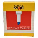 School Smart Dry Erase Markers Chisel Tip Low Odor Blue Pack of 12