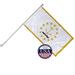Rhode Island State Flag and 6ft Flagpole with Wall Mounting Bracket - 3ft x 5ft Knitted Polyester Flag State Flag Collection Flag Printed in The USA