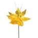 Vickerman 12 x 16 Gold Poinsettia Artificial Christmas Spray. Includes 6 sprays per pack.