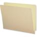 Business Source Straight Tab Cut Letter Recycled End Tab File Folder - 8 1/2 x 11 - End Tab Location - Manila - 10% Recycled - 100 / Box | Bundle of 10 Boxes