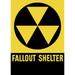 Cold War era fallout shelter sign Poster Print