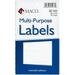 MACO White Rectangular Multi-Purpose Labels 7/8 x 1-1/4 Inches 500 Per Box (MS-1420)