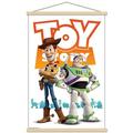 Disney Pixar Toy Story 4 - Woody And Buzz Wall Poster with Wooden Magnetic Frame 22.375 x 34