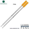 Lanier Combo Pack - 2 Pack - Monteverde Soft Roll Ballpoint C13 Paste Ink Refill Compatible with most Cross Style Ballpoint Pens - Orange (Medium Tip 0.7mm)