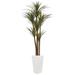 Nearly Natural Green 6.5â€™H Giant Yucca Artificial Tree in White Planter UV Resistant