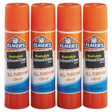 3PK Elmer s EPIE542 Washable School Glue Sticks 0.24 oz Applies and Dries Clear 4/Pack