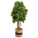 Nearly Natural 5 Fiddle Leaf Artificial Tree in Natural Jute Planter