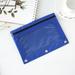 3 Ring Zipper Pencil Pouch 2PCS Colorful Fabric Pencil Case Sturdy and Durable Binder Pouch with Clear Window Suitable for Office Workers/Students(Sapphire)