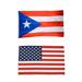 2 FLAGS PUERTO RICAN FLAG OF PUERTO RICO 3 X 5 FEET AND AMERICAN USA FLAG 3 X 5