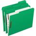 Pendaflex 1/3 Cut Colored Fastener Folders - Letter - 8 1/2 x 11 Sheet Size - 2 Expansion - 2 Fastener(s) - 1 Fastener Capacity for Folder - 1/3 Tab Cut - Assorted Position Tab Location - Green -