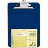 Nature Saver Recycled Plastic Clipboards - 1 Clip Capacity - 8 1/2 x 11 - Heavy Duty - Plastic - Blue - 1 Each | Bundle of 5