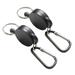 2PCS Heavy Duty Self Retracting ID Badge Holder Key Reel with Retractable for Camping Hiking Traveling Backpacking Outdoors