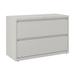 Hirsh 42 Inch Wide 2 Drawer Metal Lateral File Cabinet for Home and Office Holds Letter Legal and A4 Hanging Folders Gray