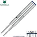 Lanier Combo Pack - 2 Pack - Monteverde Capless M42 Gel Ink Refill Compatible with most Montblanc Style Ballpoint Pens - Blue (Fine Tip 0.6mm)