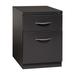 Hirsh 20 Deep Mobile Pedestal File Cabinet 2 Drawer Box-File Letter Width Charcoal