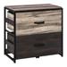Vinsetto Office Storage Cabinet with 2 Large Drawers and Wood Grain Finish