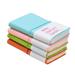 NUOLUX 4pcs Leather Cover Notepad Useful Note Pads Memo Pad Students Stationery Note Paper for Office School (Random Color)