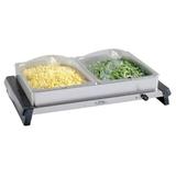 BroilKing Professional Double Buffet Server withStainless Base & Plastic Lids