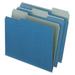 Pendaflex Earthwise by 100% Recycled Colored File Folders 1/3-Cut Tabs Letter Size Blue 100/Box (04302)