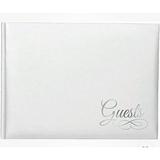 Novelty Bridal Keepsakes Accessories Amscan White Paper Guest Book with Silver Details