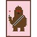 Star Wars: Saga - Chewbacca Hearts Wall Poster 22.375 x 34 Framed