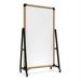 Ghent Prest Mobile Magnetic Whiteboard Natural Oak Frame 74 x 40in