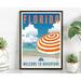 Pera Print Retro Style Travel Poster Florida Vintage Rustic Poster Print Home Office wall Decoration Florida State Map Poster Unframed Poster Print - 16*24 inches