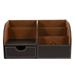 Multifunctional PU Leather Pen Holder Organizer Office School Stationery Supply