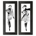 Gango Home Decor Contemporary Modern Fashion I & II Crop by Anne Tavoletti (Ready to Hang); Two 6x18in Black Framed Prints