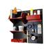 Wall Control Pegboard Hobby Craft Pegboard Organizer Storage Kit with Black Pegboard and Red Accessories
