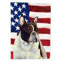 USA American Flag with French Bulldog Flag Canvas House Size