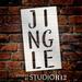 Jingle Stacked Letter Stencil by StudioR12 DIY Simple Christmas Farmhouse Decor Craft & Paint Holiday Wood Signs Select Size 21 x 12 inch