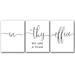 In This Office Set of 3 Posters 18 x 24 Inches Minimalist Art Typography Art Bedroom Wall Art Romantic Gift Home Wall Art Poster