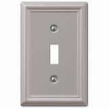 2 Toggle wall plate. Chelsea brushed nickel finish. Made from stamped Each