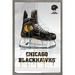 NHL Chicago Blackhawks - Drip Skate 21 Wall Poster 22.375 x 34 Framed