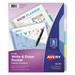 Write And Erase Durable Plastic Dividers With Pocket 3-Hold Punched 5-Tab 11.13 X 9.25 Assorted 1 Set | Bundle of 10 Sets