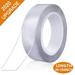 Nano Tape Double Sided Tape Heavy Duty (118IN/9.85FT) Removable Clear Sticky Adhesive Tape Reusable Washable Multipurpose Mounting Tape Gel Grip Tape Carpet Tape for Home Office Car Poster Wall