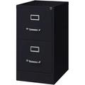 Scranton & Co 22 2-Drawer Metal Letter Width Vertical File Cabinet in Black