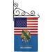 US Oklahoma Garden Flag - Set Wall Holder Regional States United State American Country Particular Area - House Decoration Banner Small Yard Gift Double-Sided Made In USA 13 X 18.5