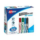 Marks A Lot Desk/pen-Style Dry Erase Marker Value Pack Assorted Broad Bullet/chisel Tips Assorted Colors 24/pack (29870) | Bundle of 5 Packs