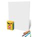 White Card Stock Paper with Crayons 8.5 x 11 Inches Cardstock 50 Sheets Per Pack with a Box of Crayons Perfect Art & Craft Set