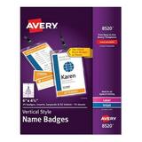Avery 8520 Vertical Style Name Badges Kit