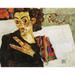 Self-portrait with Black Clay Vase and Spread fingers 1911 Poster Print by Egon Schiele (18 x 24)