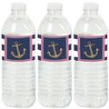 Big Dot of Happiness Last Sail Before the Veil - Nautical Bachelorette and Bridal Shower Water Bottle Sticker Labels - Set of 20