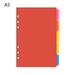 HGYCPP 1Set A5 A6 Loose Leaf Spiral Binder Index Separator PP Colorful 6 Hole Page Dividers for Diary Book Students Stationery Gifts