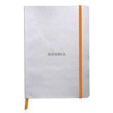Rhodia Rhodiarama Soft Notebook - 80 Dots Sheets - 6 x 8 1/4 - Silver