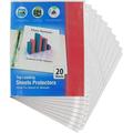 Top Loading Sheet Protectors Holds 8.5 x 11 Paper Fits in Standard Three Ring Binder Documents can be Inserted from The Top Hole Punching is not Necessary - 20 Per Pack (Pack of 2) - by Emraw