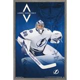 NHL Tampa Bay Lightning - Andrei Vasilevskiy 19 Wall Poster 22.375 x 34 Framed