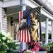FLAGWIX American House Flag (29.5 x 39.5 )-German Shepherd. The Thin Blue Line America US Flag - Polyester Indoor Outdoor Flags