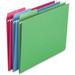 Smead Erasable FasTab Hanging Folders Letter - 8 1/2 x 11 Sheet Size - 1/3 Tab Cut - Top Tab Location - Assorted Position Tab Position - 11 pt. Folder Thickness - Blue Green Red - 2.53 oz - Recycl